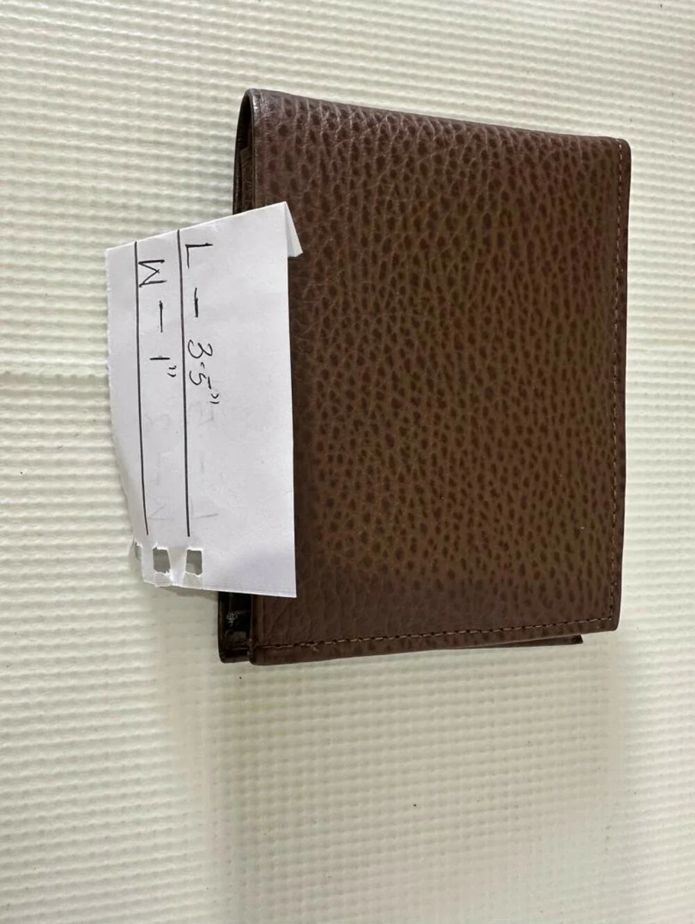 Vintage Amity Brown Pebble Grain Cowhide Leather Wallet Billfold
